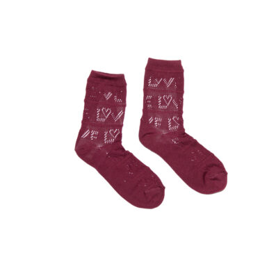 Calza donna Traforata Bordeaux