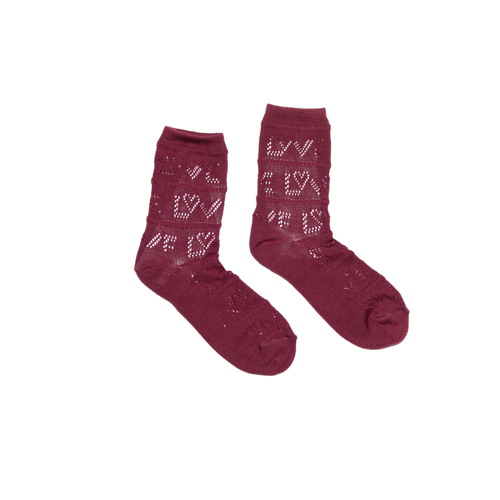 Calza donna Traforata Bordeaux