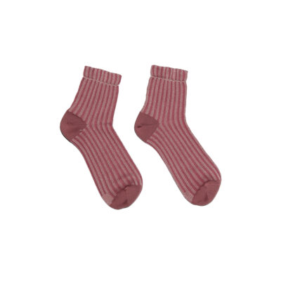 Calza donna Righe verticali Rosa Argento