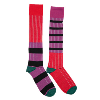 Calza uomo Spaiata Rosso